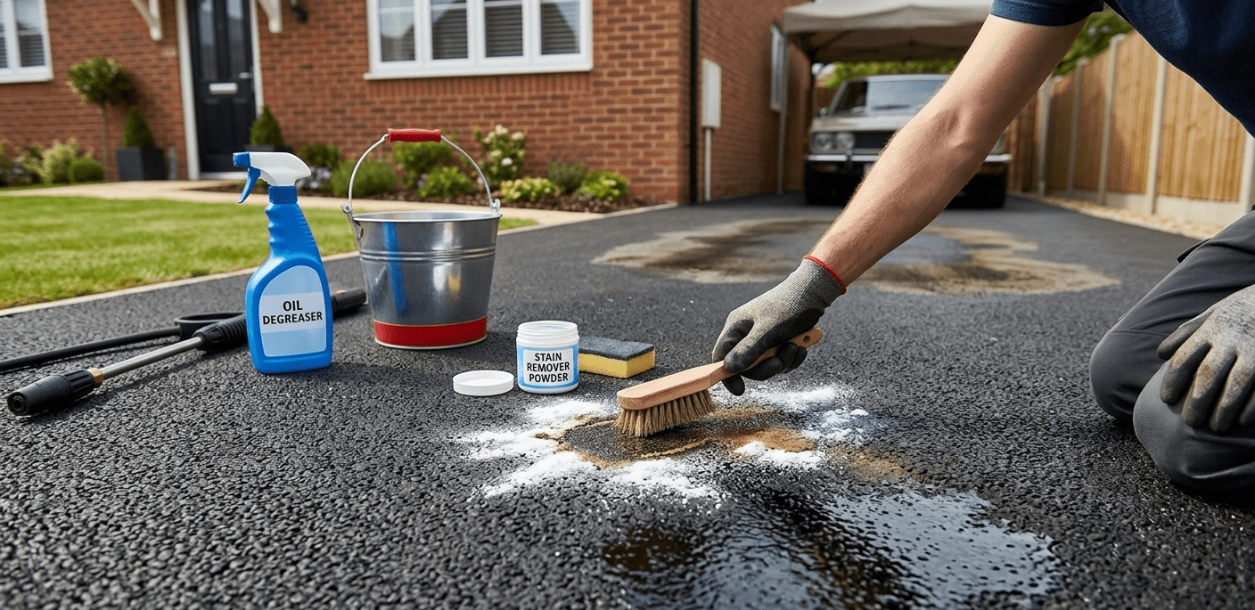 Remove Oil Stains from Blacktop